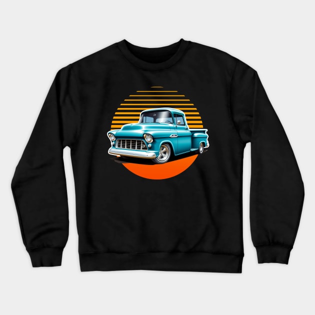 1956 Chevy 3100 Truck American Vintage Truck Crewneck Sweatshirt by GAMAS Threads